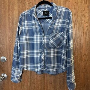 Rails Hunter Blue Long Sleeve Shirt